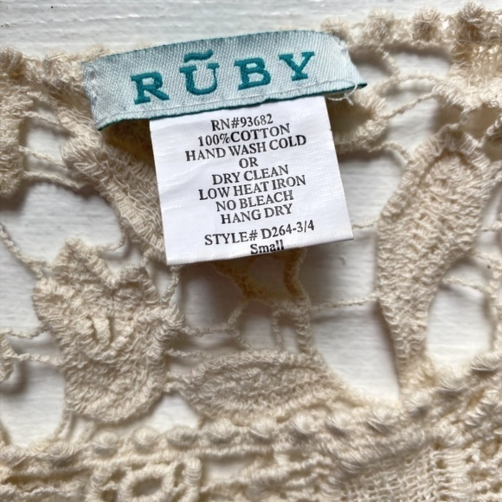 Ruby Cream Cotton Crochet Top‎ - Picture 4 of 6